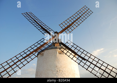 Windmühle in Consuegra. Provinz Toledo. Kastilien-La Mancha. Spanien. Stockfoto