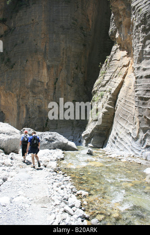 Samaria Schlucht Crete Stockfoto