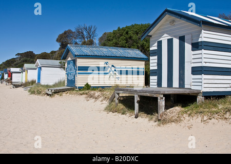 Boot wirft bei Tyrone Foreshore, Roggen, Mornington Peninsula, Victoria Australien Stockfoto