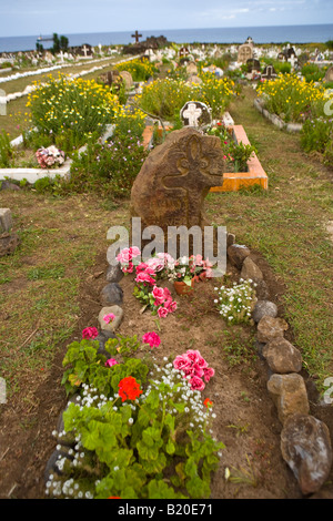 Friedhof in Hanga Roa-Osterinsel Stockfoto