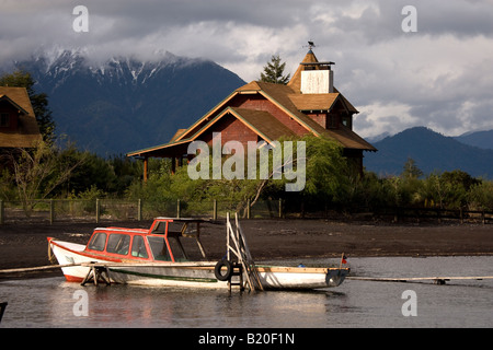 Passanten in der Nähe von See Todos Los Santos-Chile Stockfoto