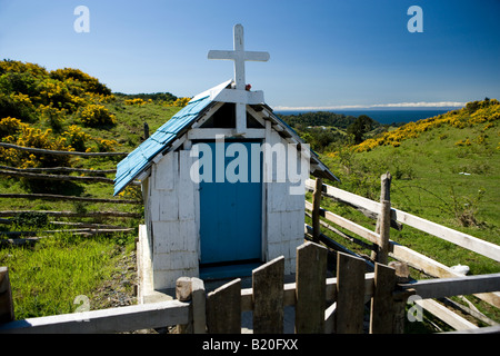 Bildstock auf Chiloe Insel Chile Stockfoto