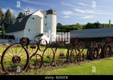 Rad-Zaun an Dahmen Farm Palouse Washington Stockfoto