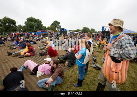 Festivalbesucher Glastonbury Festival Pilton Somerset UK Stockfoto