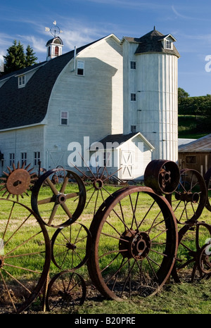 Rad-Zaun an Dahmen Farm Palouse Washington Stockfoto