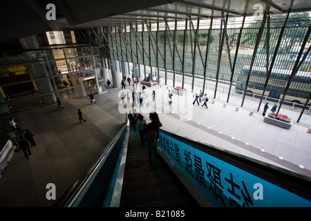 HSBC Hong Kong Shanghai Banking Corporation Hauptsitz Rolltreppe Central Hong Kong China Stockfoto