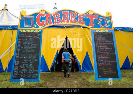 Das Kabarett Zelt Glastonbury Festival Pilton U K Europa Stockfoto