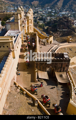 Luftaufnahme des Amber Fort Jaipur Indien Stockfoto