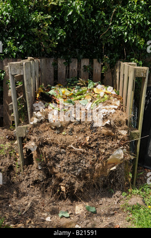 Großen Komposthaufen in Cornish Garten Stockfoto