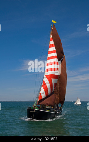 Alten Gaffers Holzboot Rallye Yarmouth Isle Of Wight England UK Juni 2007 Stockfoto