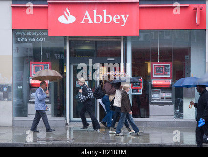 Abtei (jetzt Santander) Camden High Street Bankfiliale - London Stockfoto