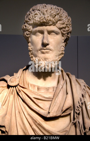 Lucius Aurelius Verus ,130 – 169, römischer Kaiser von 161 bis zu seinem Tod 169, neben seinem Adoptivbruder Marcus Aurelius, Rom, Italien, Italienisch. Stockfoto