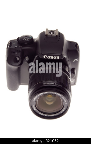 Canon EOS 1000D digital SLR Kamera Juli 2008 Start Produkte mit 18-55mm IS Bild Stablised Objektiv geschossen Stockfoto