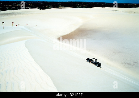 Strand-Buggy Tour auf Snad Dünen Natal, Brasilien Stockfoto