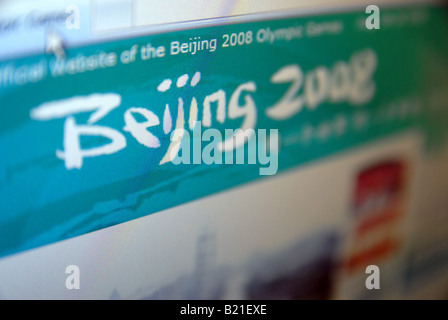 Beijing 2008 Olympische Spiele-Website Stockfoto
