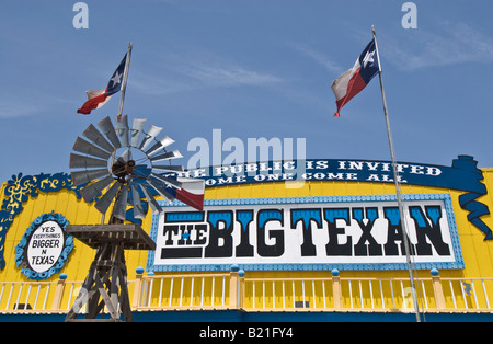 Texas Amarillo The Big Texan Steak Ranch Restaurant Zeichen Stockfoto