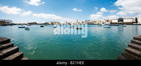 Panorama der Charco de San Ginés, der Laguna in der Stadt Arrecife, Lanzarote Stockfoto