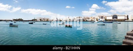 Panorama der Charco de San Ginés, der Laguna in der Stadt Arrecife, Lanzarote Stockfoto