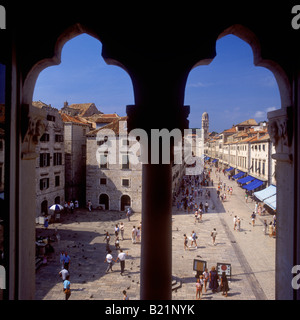 Blick in die Altstadt von Dubrovnik Stockfoto