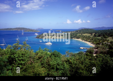 Ansicht der Caneel Bay auf St. John Stockfoto