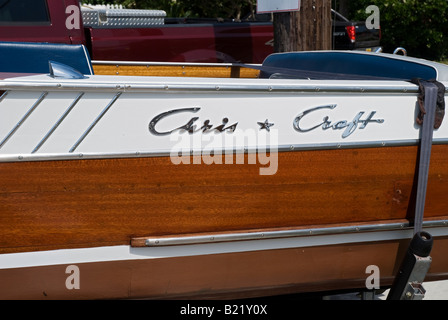 1961 Chris Craft 171 17 Fuß Skifahrer am jährlichen Apalachicola historischen antiken und klassischen Boot zeigen Apalachicola, Florida Stockfoto