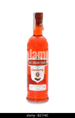 Sobieski Cranberry Wodka Polen Stockfoto