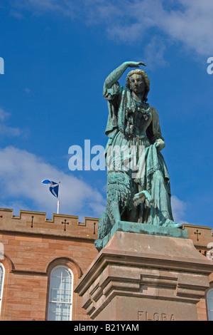 Flora Macdonald Statue Inverness Schloss Inverness Highland Region Schottland April 2008 Stockfoto