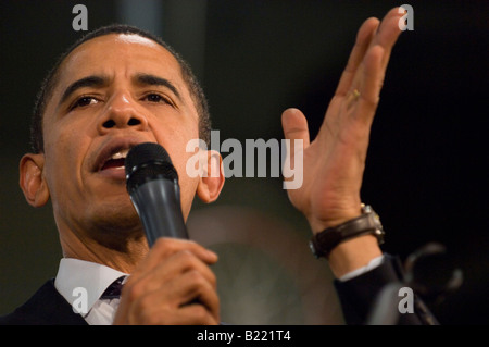 Concord, NH 1 8 08 Präsidentschafts Kandidat Senator Barack Obama Kampagnen in Concord NH 8. Januar 2008 Stockfoto