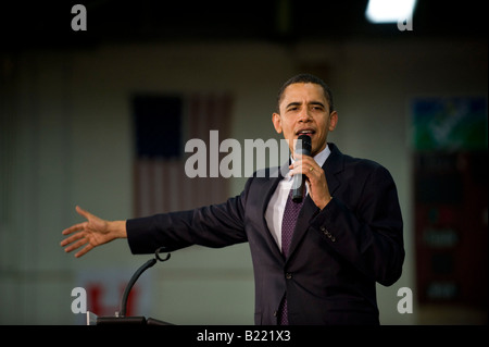 Concord, NH 1 7 08 Präsidentschafts Kandidat Senator Barack Obama Kampagnen in Concord NH 7. Januar 2008 Stockfoto