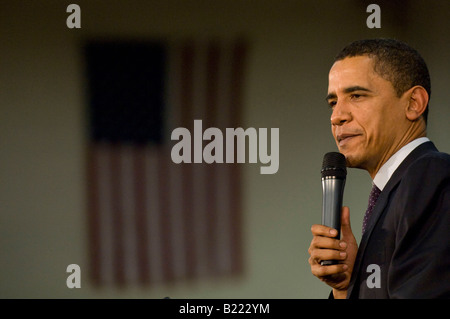 Concord, NH 1 8 08 Präsidentschafts Kandidat Senator Barack Obama Kampagnen in Concord NH 8. Januar 2008 Stockfoto