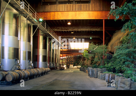 Wein-Höhle bei Eisenstein Weinberge in der Nähe von Murphys Calaveras County in Kalifornien Stockfoto