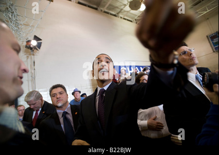 Des Moines, IA - 123007 - Präsidentschafts Kandidat Senator Barack Obama bei einer Veranstaltung der Kampagne in Des Moines, IA 30. Dezember 2007 Stockfoto
