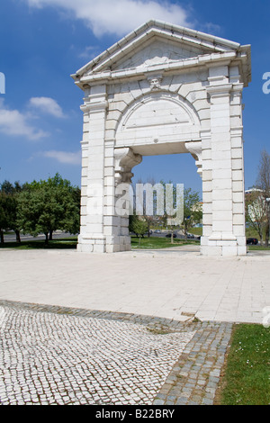 S. Bento Triumphbogen in Espanha Square, Lissabon, Portugal Stockfoto