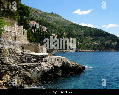Lapad Bucht an der Küste von Lapad, Dubrovnik, Kroatien Stockfoto
