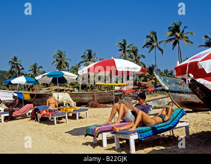 0921 Baga Beach State Park Goa Indien Stockfoto