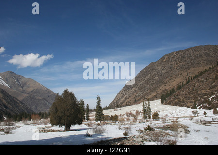 Blick auf die Ala Archa Nationalpark ein Park befindet sich ca. 40 Kilometer südlich der Hauptstadt Stadt Bishkek Kyrgystan Stockfoto