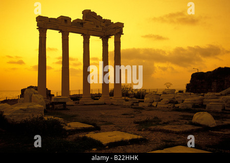 Apollon-Tempel Side-türkische Riviera-Türkei Stockfoto