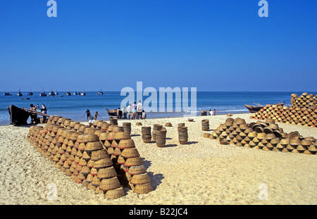 0966 Colva Beach State Park Goa Indien Stockfoto