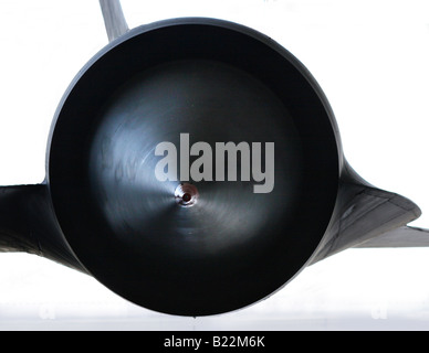 Lufteinlass aus einem Pratt & Whitney J58-P4-Motor von einem strategischen Aufklärungsflugzeug Lockheed SR71 Blackbird Stockfoto