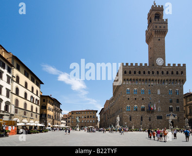 Palazzo Vecchio auf der Piazza della Signoria, Florenz, Toskana, Italien Stockfoto