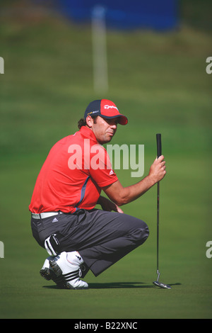 Spaniens Segio Garcia im Wettbewerb bei der PGA European Tour European Open in London Golf Club Asche Kent England Stockfoto