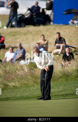 Golfspieler Colin Montgomerie aus Schottland im Wettbewerb bei der PGA European Open in London Club Asche Kent England Stockfoto