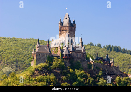 Burg am Hügel Cochem Burg Cochem-Zell Rheinland-Pfalz Deutschland Stockfoto
