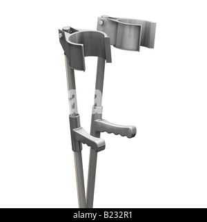 3D Render Krücken Stockfoto