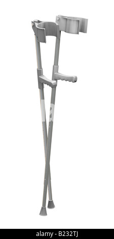 3D Render Krücken Stockfoto