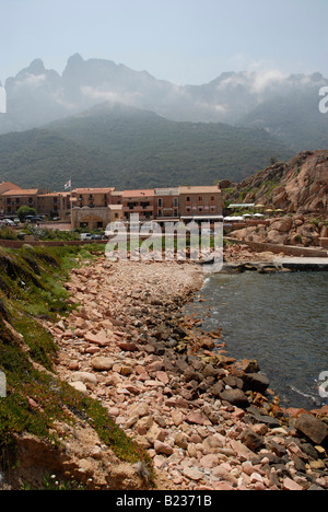 Porto auf der Mitte Nord westlichen Küste von Korsika Stockfoto