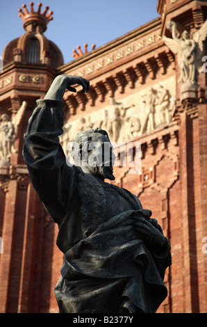 Arc de Triomf Arch, Barcelona, Katalonien, Spanien Stockfoto