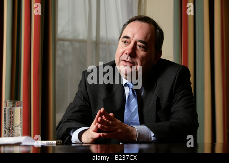 Schottlands erster Minister Alex Salmond, MSP und SNP Partei Führer. Stockfoto