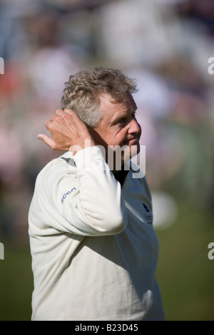 Kopfschuss Golfspieler Colin Montgomerie aus Schottland im Wettbewerb bei der PGA European Open in London Club Asche Kent England Stockfoto