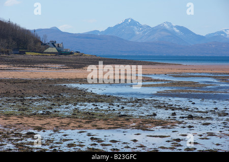 Blick nach Westen über Inner Sound von Applecross nach Skye Highland Region Schottland April 2008 Stockfoto